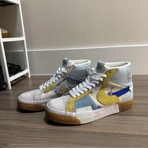 Nike High-Tops with Blue and Yellow Details